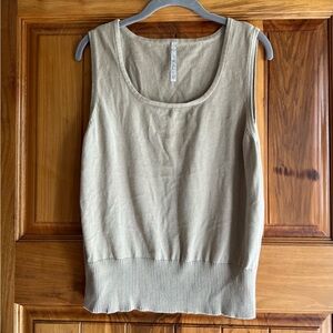 Leo & Nicole Tan Sleeveless Knit Tank